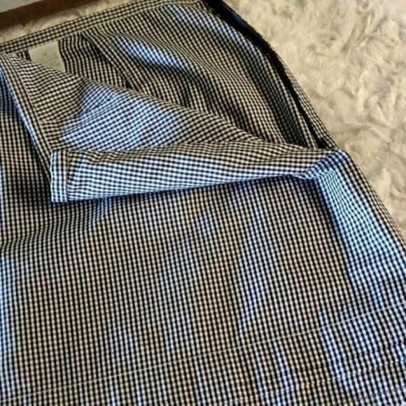 Christopher & Banks White & Black Checkered Accented Trimmed Sz. 14 Zip Skirt - Picture 3 of 6